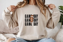 Game Day Embroidery Design | Football Lightning Bolt Product Image 2