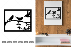 Bird on Branch SVG &amp; Clipart Product Image 1