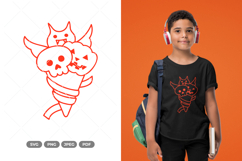 Halloween Ice Cream SVG &amp; Clipart Product Image 1