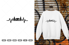 Camping Heartbeat SVG &amp; Clipart Product Image 1