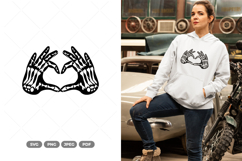 Skull Hand Sign SVG &amp; Clipart Product Image 1