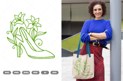 Floral Heels SVG &amp; Clipart Product Image 1