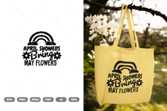 April Showers Bring May Flowers SVG &amp; Clipart Product Image 1