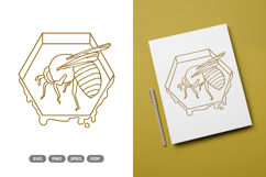 Bee and Honeycomb SVG &amp; Clipart Product Image 1