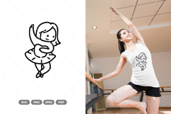 Ballet Girl SVG &amp; Clipart Product Image 1