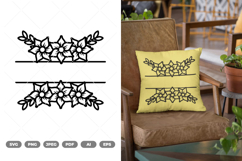 Split Flowers SVG &amp; Clipart Product Image 1