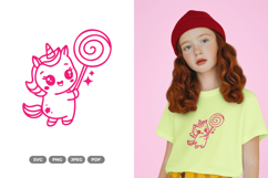 Kawaii Unicorn SVG - Kawaii Unicorn Clipart Product Image 1