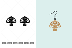 Mushroom Earring SVG &amp; Clipart Product Image 1