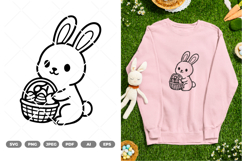 Kawaii Easter Bunny SVG &amp; Clipart Product Image 1