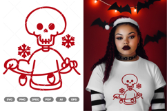 Christmas Skull SVG &amp; Clipart Product Image 1