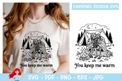 You keep me warm SVG, Camp SVG Product Image 1