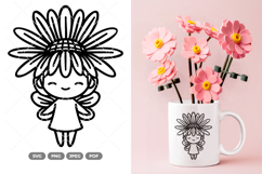 Flower Fairy SVG &amp; Clipart Product Image 1