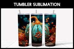 6 3D Tumbler Wrap Embroidered Pumpkins I 3D Tumbler Wrap Product Image 2