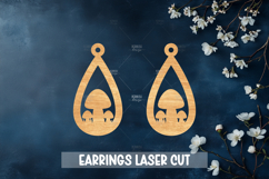 Mushroom Earrings Laser Cut Design - Nature-Inspired Jewelry Product Image 1
