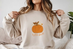 Hello Fall Pumpkin Embroidery Product Image 2