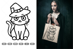 Cat Witch SVG &amp; Clipart Product Image 1
