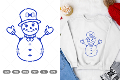Happy Snowman SVG &amp; Clipart Product Image 1