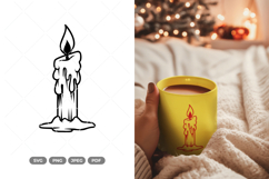 Christmas Candle SVG &amp; Clipart - Cut File Product Image 1