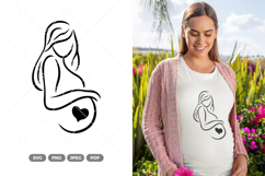 Pregnant Illustration SVG &amp; Clipart Product Image 1