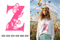 Floral Alphabet SVG &amp; Clipart Product Image 1