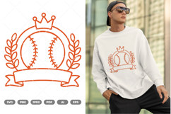 Baseball Emblem SVG &amp; Clipart Product Image 1