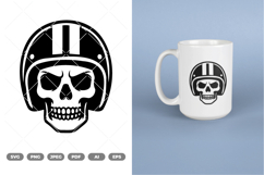 Rider Skull SVG &amp; Clipart Product Image 1