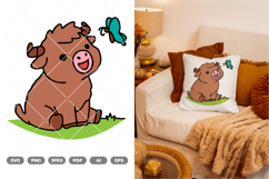 Baby Yak Colored SVG &amp; Clipart Product Image 1