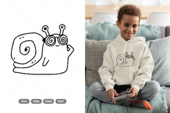 Funny Snail Doodle SVG &amp; Clipart Product Image 1