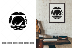 Camping Heartbeat SVG &amp; Clipart Product Image 1