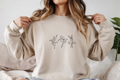 One Line Ballerina Embroidery Design Product Image 2