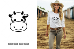 Farm Cow Head SVG &amp; Clipart Product Image 1