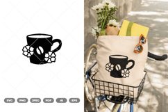 Coffee with Flowers SVG &amp; Clipart Product Image 1