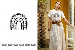 Boho Rainbow SVG &amp; Clipart Product Image 1
