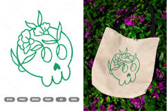 Kawaii Skull SVG &amp; Clipart Product Image 1