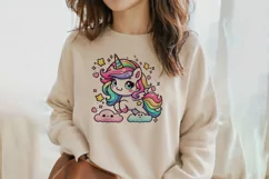 Adorable Baby Rainbow Unicorn Png Clip Art Product Image 2