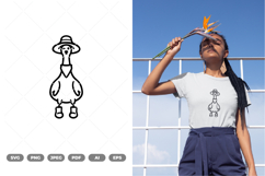 Spring Goose Doodle SVG &amp; Clipart Product Image 1