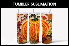 3D Pumpkins Tumbler Sublimation |Autumn 3D Tumbler Product Image 3
