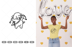 Kawaii Dog Cupid SVG &amp; Clipart Product Image 1