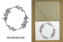 Floral Wreath SVG &amp; Clipart Product Image 1