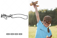 Plane and Blank Flag SVG &amp; Clipart Product Image 1