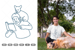 Man and Dog SVG &amp; Clipart Product Image 1