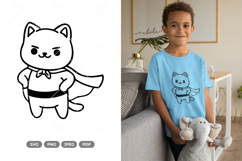 Kawaii Cat SVG &amp; Clipart Product Image 1