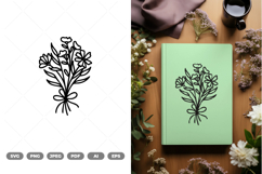 Flower Bouquet SVG &amp; Clipart Product Image 1