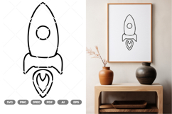 Rocket SVG &amp; Clipart Product Image 1