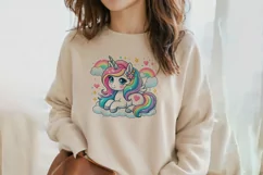 Adorable Baby Rainbow Unicorn Png Clip Art Product Image 2