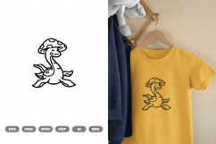 Plesiosaurus Mushroom SVG &amp; Clipart Product Image 1