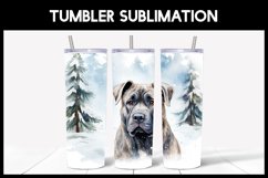 6 Winter Cane Corso Dog Tumbler Sublimation |Winter Tumbler Product Image 3