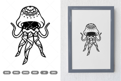 Mandala Jellyfish SVG &amp; Clipart Product Image 1