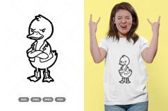 Punk Duck Doodle SVG &amp; Clipart Product Image 1