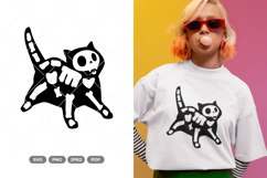 Skeleton Cat SVG &amp; Clipart - Cut File Product Image 1